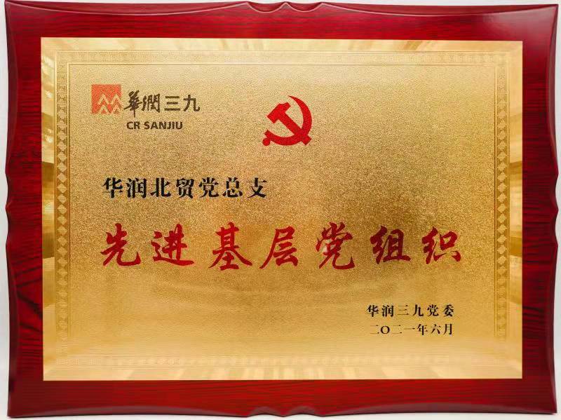 2021年華潤北貿黨總支先進(jìn)基層黨組織