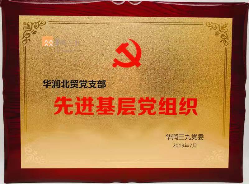 2019年華潤北貿黨總支先進(jìn)基層黨組織